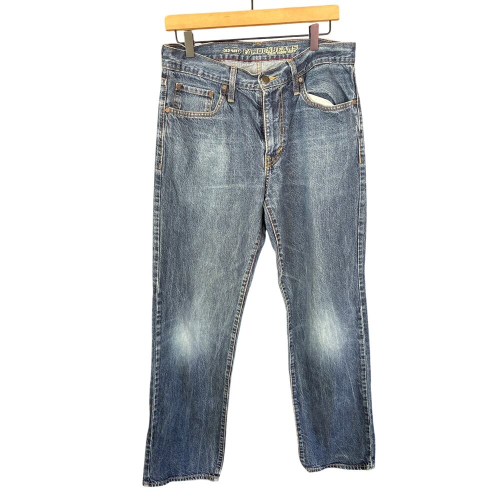 Old Navy Mens Straigt Leg Jeans 32 x 32 Medium Wash